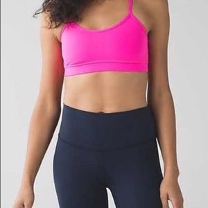 Lululemon Flow Y Bra Heathered Pink Size 6